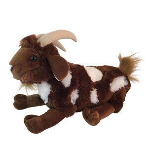 Adore Mocha Spotted Brown Goat Plush 14" Stuffed Animal Toy